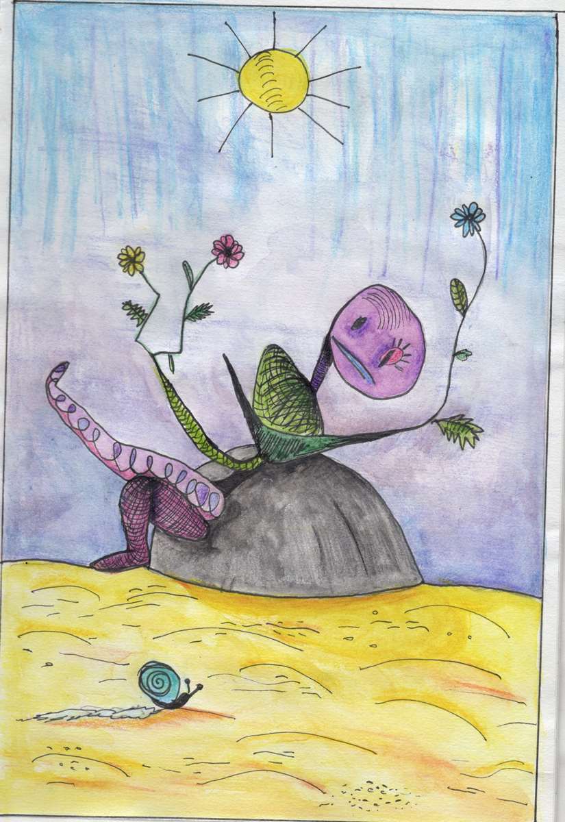 Une image contenant dessin, peinture, Dessin d’enfant, fleur
Description générée automatiquement